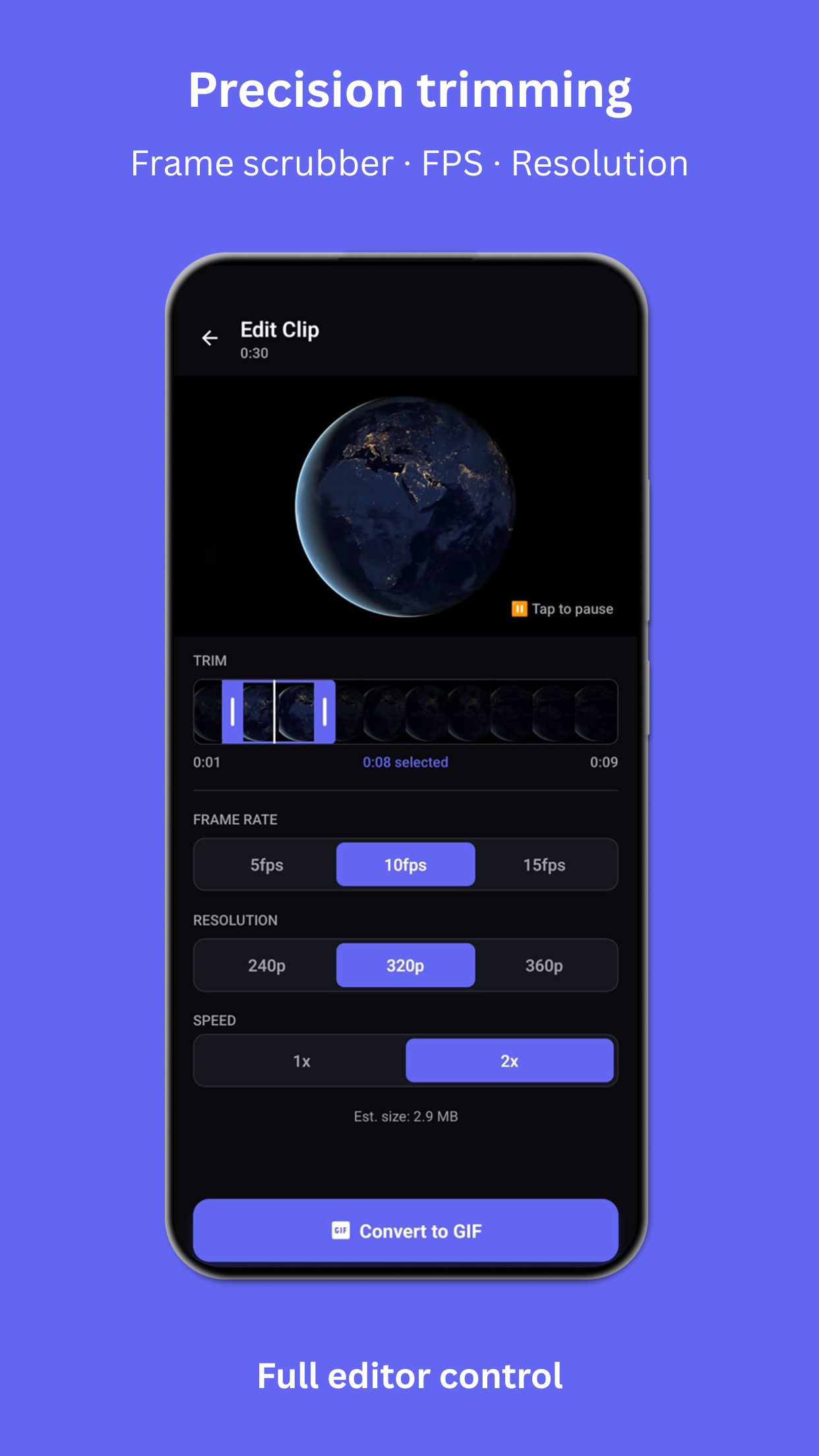 GifDrop — privacy screen