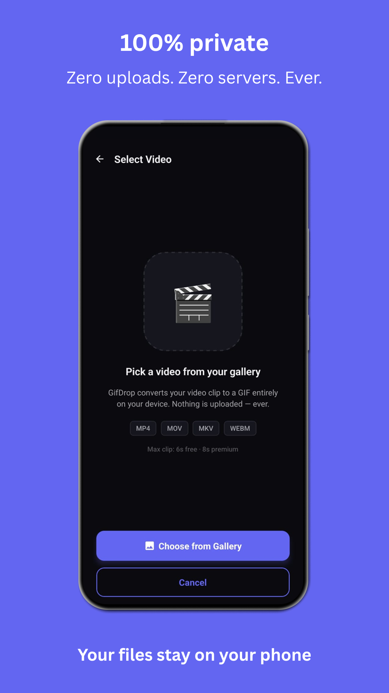 GifDrop — editor screen